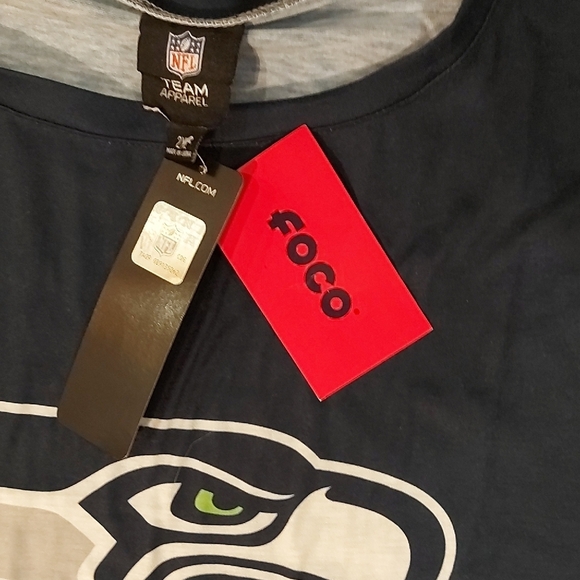 NFL Navy Blue Seattle Seahawks Crop Top - Picture 4 of 7